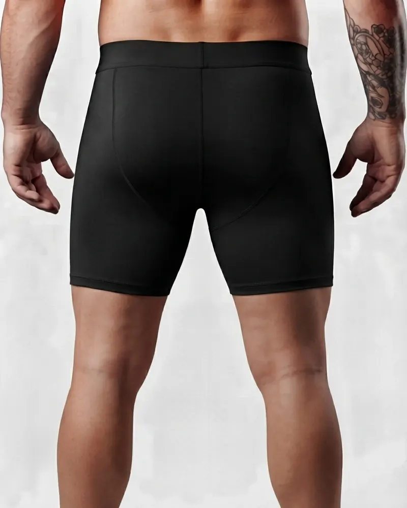 Short de compresión negro, espalda