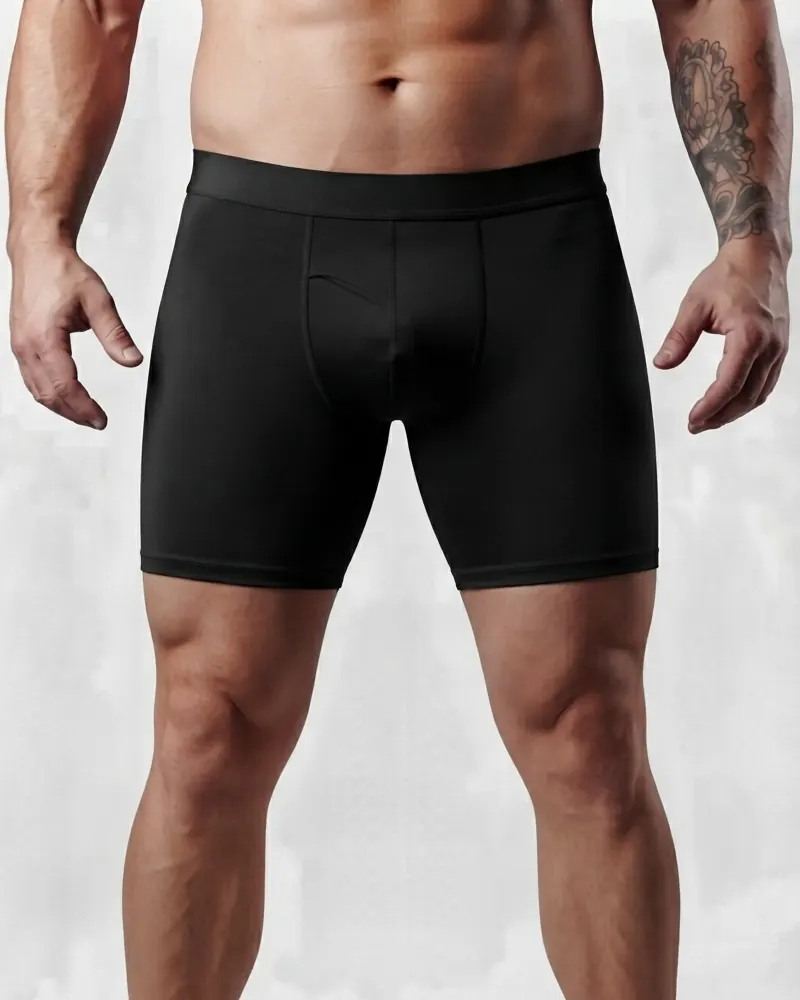 Short de compresión negro, frente