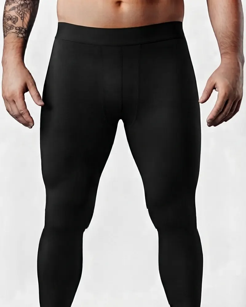 Leggings de compresión negros, frente